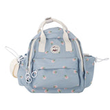 Casual Floral Prints Women Backpack Girls Bookbags Large Capacity Students School Bags Travel Backpack Mochilas with Pendants