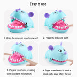 Mouse Mouth Bite Finger Novelty Game Funny Toy Children Gift Cartoon Interactive Prank Games Funny Tooth Table Game Kids Toys