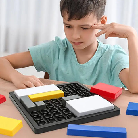 Brain Teaser Puzzles Pattern Blocks Kids Blocks Puzzle Games Educational Block Puzzle For Parent-Child Interaction Home Outdoor