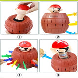 Funny Pirate Barrel Game Jumping Bucket Sword Stab Interactive Family Toy Competitive PK Lucky Tricky Gift