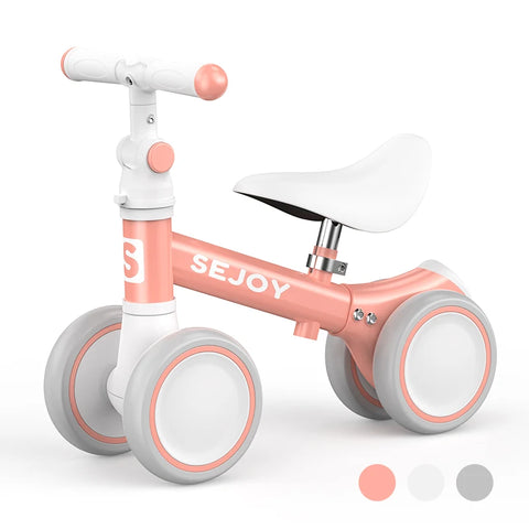 Baby Balance Bike for 1 Year Old Boys Girls 12-36 Month Toddler Balance Bike, 4 Wheels Toddler First Bike, First Birthday Gifts