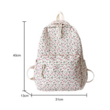 Casual Floral Prints Women Backpack Girls Bookbags Large Capacity Students School Bags Travel Backpack Mochilas with Pendants
