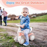Baby Balance Bike for 1 Year Old Boys Girls 12-36 Month Toddler Balance Bike, 4 Wheels Toddler First Bike, First Birthday Gifts