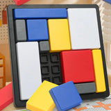 Brain Teaser Puzzles Pattern Blocks Kids Blocks Puzzle Games Educational Block Puzzle For Parent-Child Interaction Home Outdoor