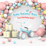 Sejoy Baby Balance Bike for Boys Girls Gift Outdoor Adjustable Toddler Balance Bike Infant Adjustable Seat Handle Toddler