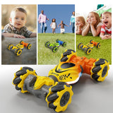 Newest 4WD RC Stunt Car 2.4G Radio with 1/2/3 Battery Remote Control Cars RC Watch Gesture Sensor Rotation Electronic Toys Gifts