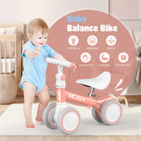Baby Balance Bike for 1 Year Old Boys Girls 12-36 Month Toddler Balance Bike, 4 Wheels Toddler First Bike, First Birthday Gifts