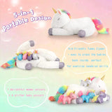 22'' Unicorn Stuffed Animal for Girls, Mommy Stuffed Unicorn with 4 Baby Unicorns, Cute Plush Unicorn Plush Toy for Kids