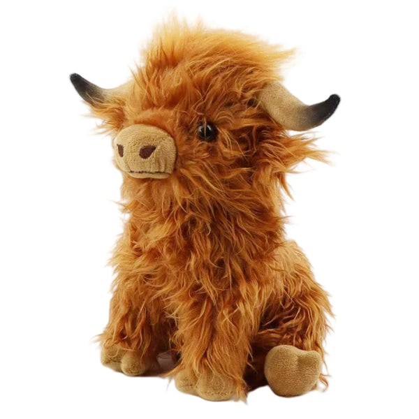 Scottish Highland Cow Plush Toy Cute Scottish Highland Cattle Toy Cute Highland Cow Farm Plushie Birthday Gifts for Boys Girls