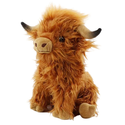 Scottish Highland Cow Plush Toy Cute Scottish Highland Cattle Toy Cute Highland Cow Farm Plushie Birthday Gifts for Boys Girls
