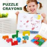Animal Puzzle For Kids Non Dirty Hand Crayon Educational Brain Teaser Jigsaw Puzzle For Kids Aged 3 Non Dirty Hand Crayons