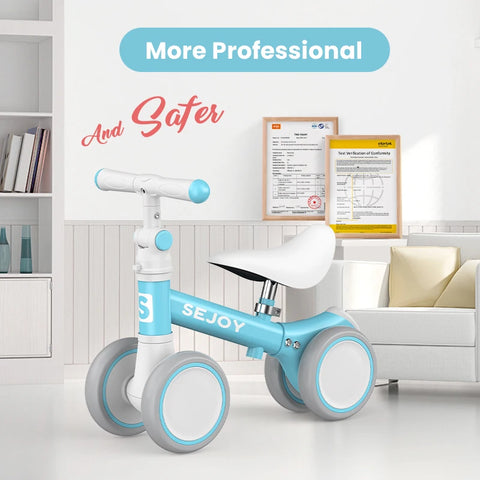 Sejoy Baby Balance Bike for Boys Girls Gift Outdoor Adjustable Toddler Balance Bike Infant Adjustable Seat Handle Toddler