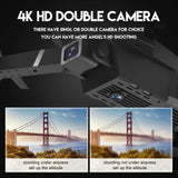 E88Pro RC Drone 4K Professinal 3 Batteries With 1080P Wide Angle Dual HD Camera Foldable RC Helicopter WIFI FPV Height Hold