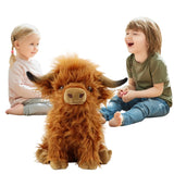 Scottish Highland Cow Plush Toy Cute Scottish Highland Cattle Toy Cute Highland Cow Farm Plushie Birthday Gifts for Boys Girls
