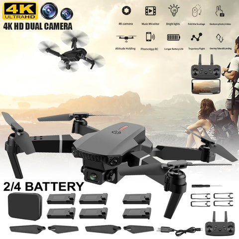 2025 New E88 Pro Upgraded Drone With Screen 4K Camera Aerial Photography Camera Dron Foldable Quadcopter RC Toy For Kid Gift