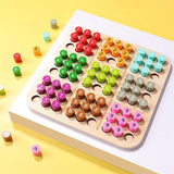 Wooden Sudoku Puzzles Board Game, Math Mini Desktop Game , Educational , Brain Teaser for Travel, Activity, Adults