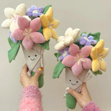 Cute Flower Plush Doll Stuffed Plant Plushie Soft Flower Doll Lovely Home Andbedroom Sweet Gifts for Women Girls Mommy