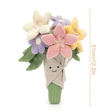 Cute Flower Plush Doll Stuffed Plant Plushie Soft Flower Doll Lovely Home Andbedroom Sweet Gifts for Women Girls Mommy
