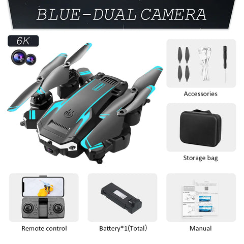 KBDFA New G6 Professional Foldable Quadcopter Aerial Drone S6 HD Camera GPS RC Helicopter FPV WIFI Obstacle Avoidance Toy Gifts