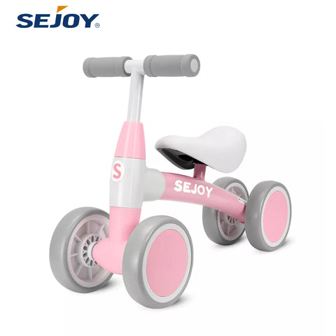 SEJOY Baby Walker Toddler Bicycle Toys Ride On Balance Bike 4 Wheels Birthday Gifts For Girl Boy 3 Colors 1-3 Years Old Kids
