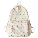 Casual Floral Prints Women Backpack Girls Bookbags Large Capacity Students School Bags Travel Backpack Mochilas with Pendants