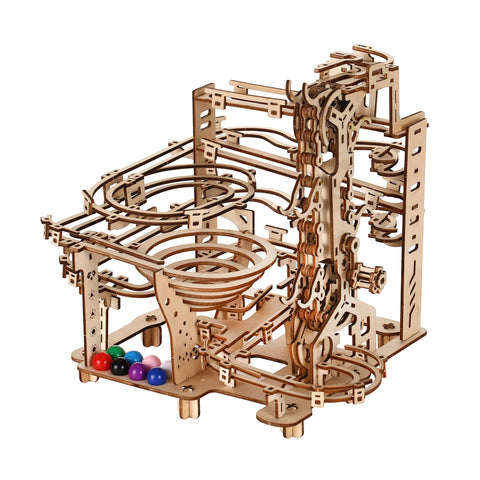 Track pulley Model DIY 3D Wooden Puzzle Building Block Kits Assembly Toy Birthday Gift For Kids Adult Home Decor