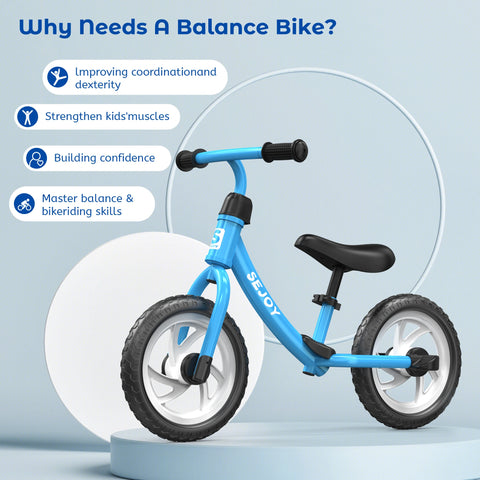 SEJOY Balance Bike for Kids Toddler Training Bicycle  for Ages 2-6 Years Old Outside Bike Toy Scooter Saddle Height Adjustable