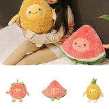 Stuffed Plush Pillow Toys Watermelon Pineapple Cartoon Fruits Doll Children Birthday Gift Decoration Baby Sleeping Toy
