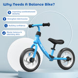 Toddler Balance Bike 3 Year Old, for Kids Childrens 12" Wheels Outside Bike Toy Scooter Saddle Height Adjustable,Gift