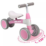 SEJOY Baby Walker Toddler Bicycle Toys Ride On Balance Bike 4 Wheels Birthday Gifts For Girl Boy 3 Colors 1-3 Years Old Kids