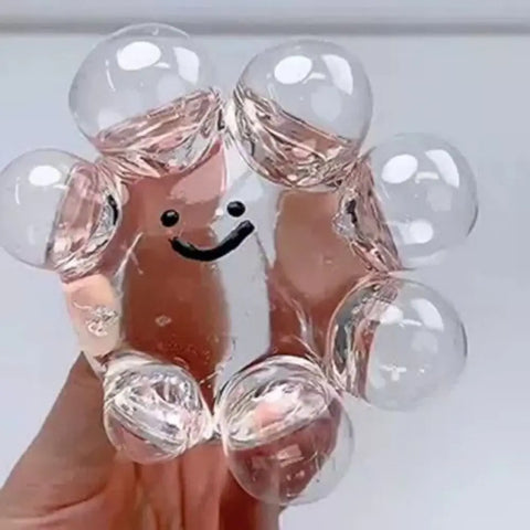 2pcs Squeezing Acne TPR Crystal Ball Solid Transparent Water Ball Pinching Toy Sphere Creative Bubble Octopus Pinching Toy