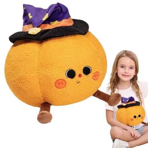 Fleece Stuffed Pumpkins Decoration Creative Pumpkin Pillow Pumpkins Decoration Soft Comfortable Hand Feeling Throw Pillow Bright
