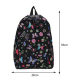 Student Schoolbag Butterflies Print Casual Book Bags Nylon Large Capacity Cute Fashion Simple Floral for Outdoor Camping