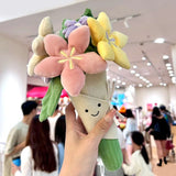 Cute Flower Plush Doll Stuffed Plant Plushie Soft Flower Doll Lovely Home Andbedroom Sweet Gifts for Women Girls Mommy