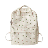 Casual Floral Prints Women Backpack Girls Bookbags Large Capacity Students School Bags Travel Backpack Mochilas with Pendants