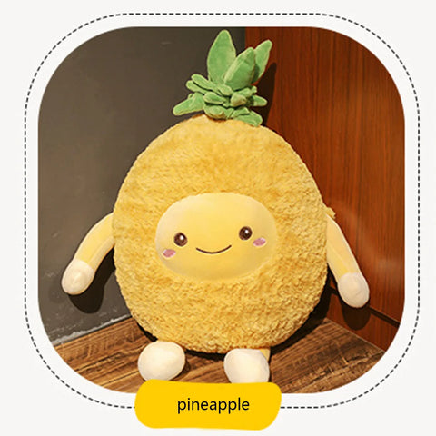 Stuffed Plush Pillow Toys Watermelon Pineapple Cartoon Fruits Doll Children Birthday Gift Decoration Baby Sleeping Toy