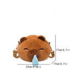 2025 New Cute Cartoon Plush Capybara Crossbody Bag Kawaii Japanese Style Girls Fashion Doll Shoulder Bag Mini Bag for Children