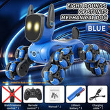 Q200 Intelligent Mechanical RC Dog Gesture Induction Remote Control Toy Eight Wheels Four Wheels Stunt Animal Toys for Children.